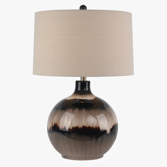 Sepia Shadows Table Lamp With Linen Shade