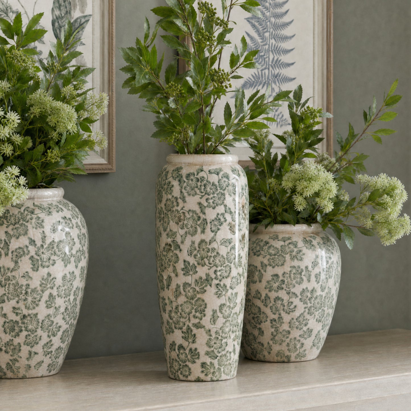 Small Green Clover Olpe Vase