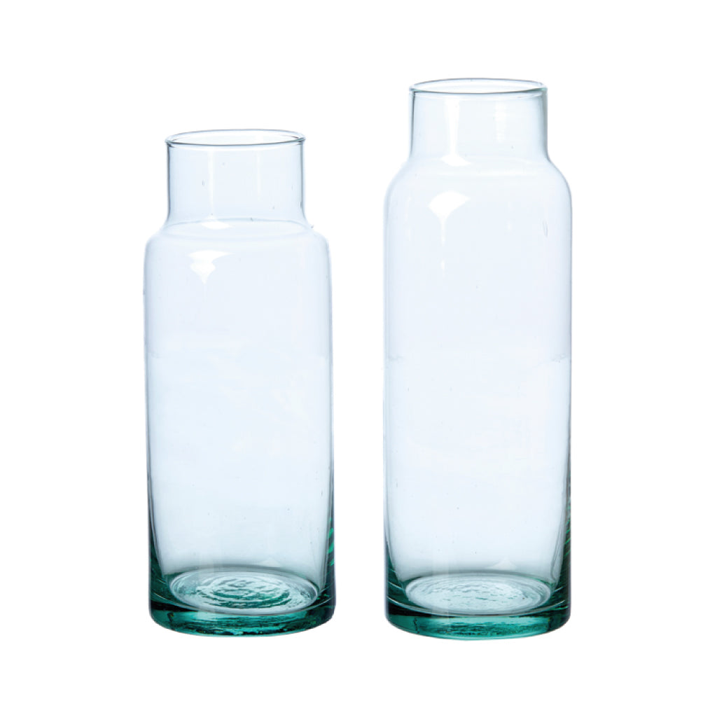 Set of 2 Clear Vases