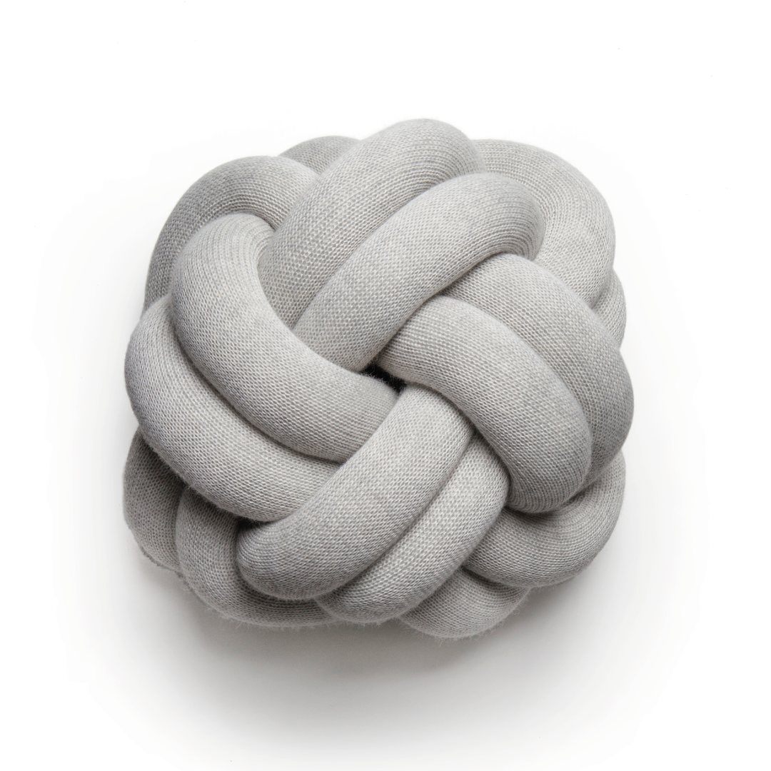 Knot Cushion - Light Grey
