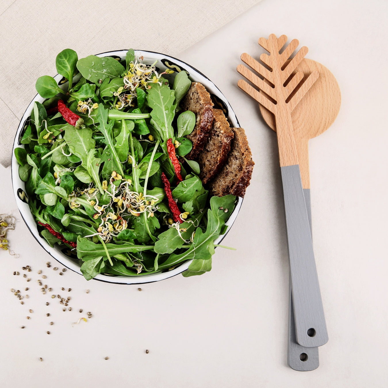 Salad Servers PINE NEEDLE – Grey