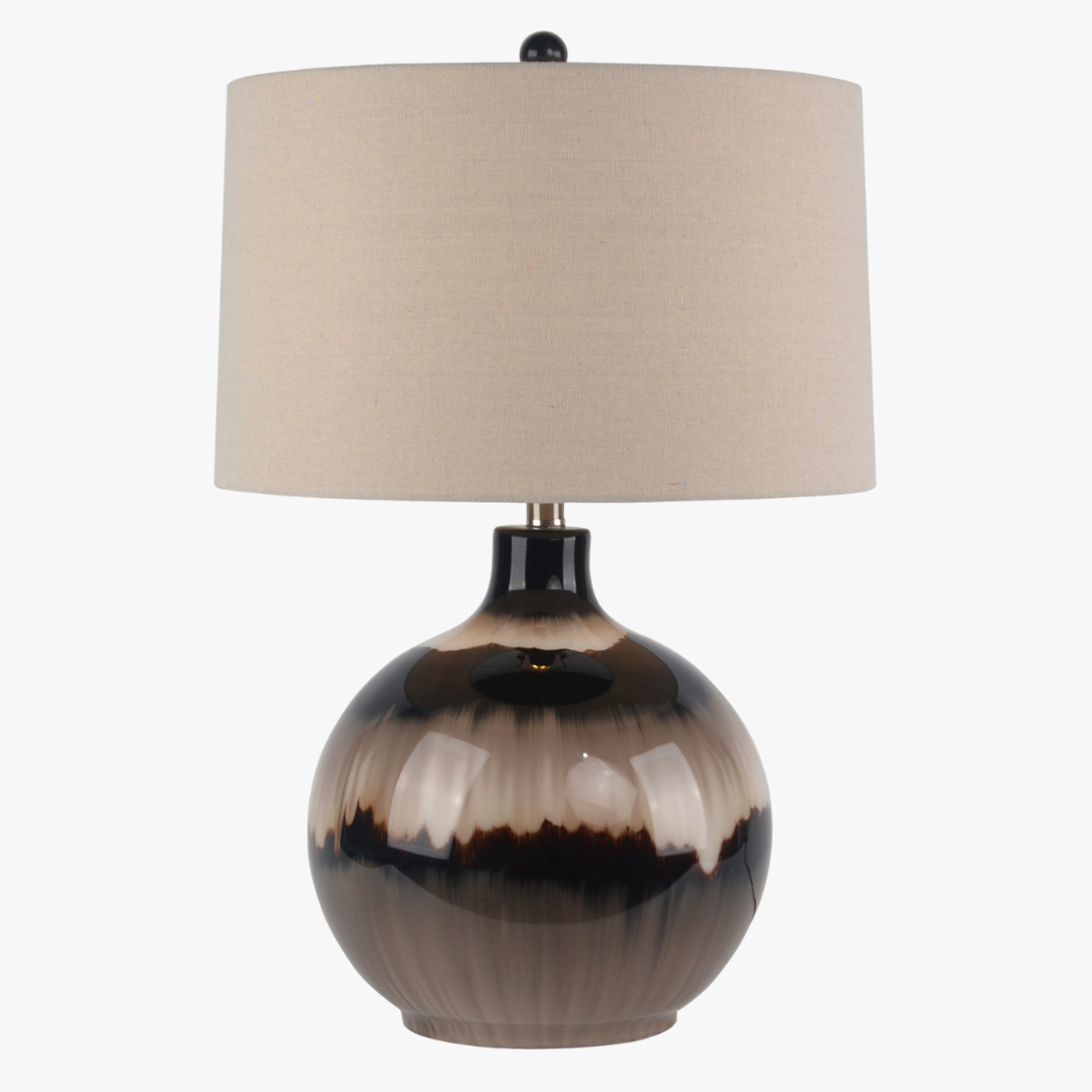 Sepia Shadows Table Lamp With Linen Shade