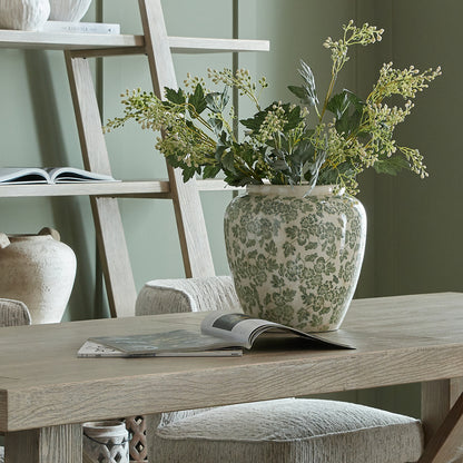 Large Green Clover Olpe Vase