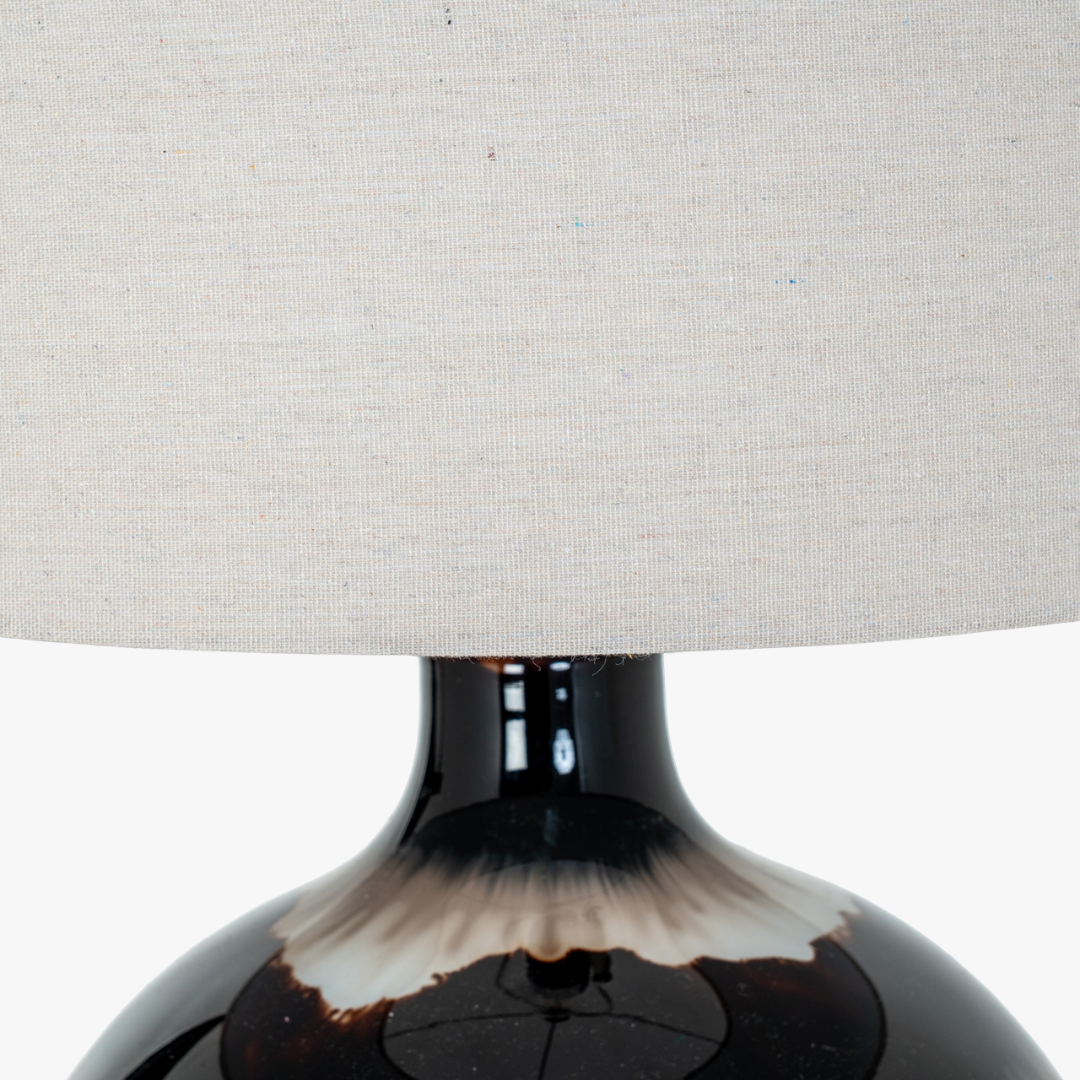 Sepia Shadows Table Lamp With Linen Shade