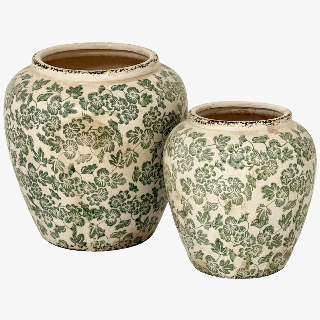 Large Green Clover Olpe Vase