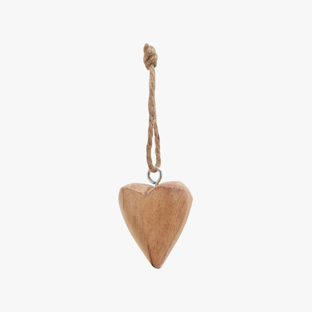 Pack Of 90 Wooden Heart Hanging Decorations