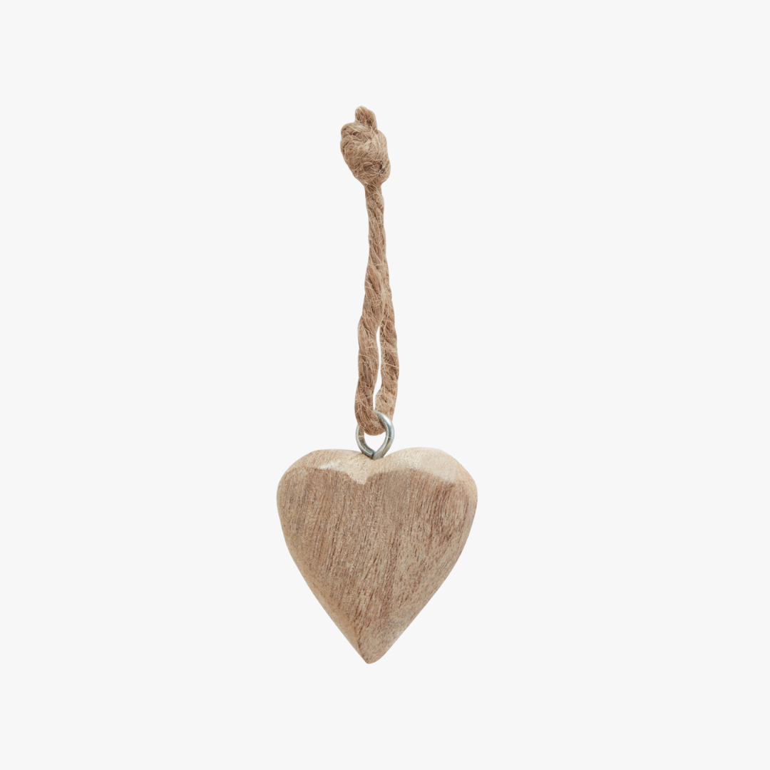 Pack Of 90 Wooden Heart Hanging Decorations