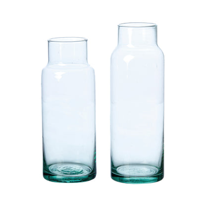 Set of 2 Clear Vases