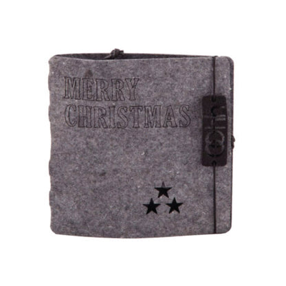 Eco Felt Envelope With Eight Christmas Decorations