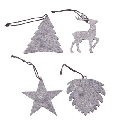 Eco Felt Envelope With Eight Christmas Decorations