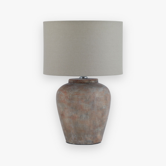 Siena Brown Table Lamp With Linen Shade