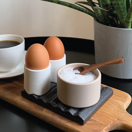 Handmade Ceramic Wave Salt & Pepper Mini Bowl