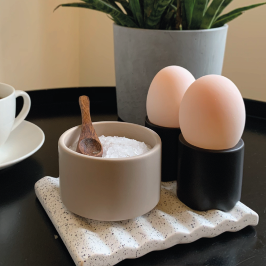 Handmade Ceramic Wave Egg Cups